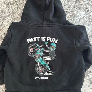 Little Trouble Toddler Hoodie Fast is Fun